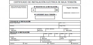Certificado de Instalación Eléctrica en Baja tensión (CIBT)